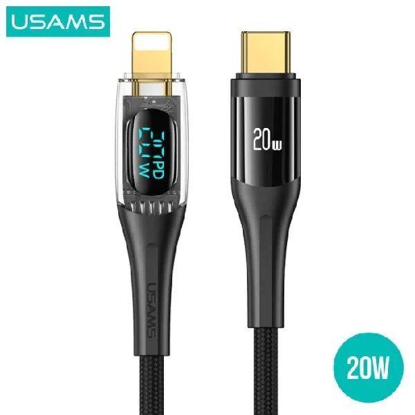 Кабель Type-C To Lightning PD 20W Transparent Digital Display Cable Shadow Series 1.2m
