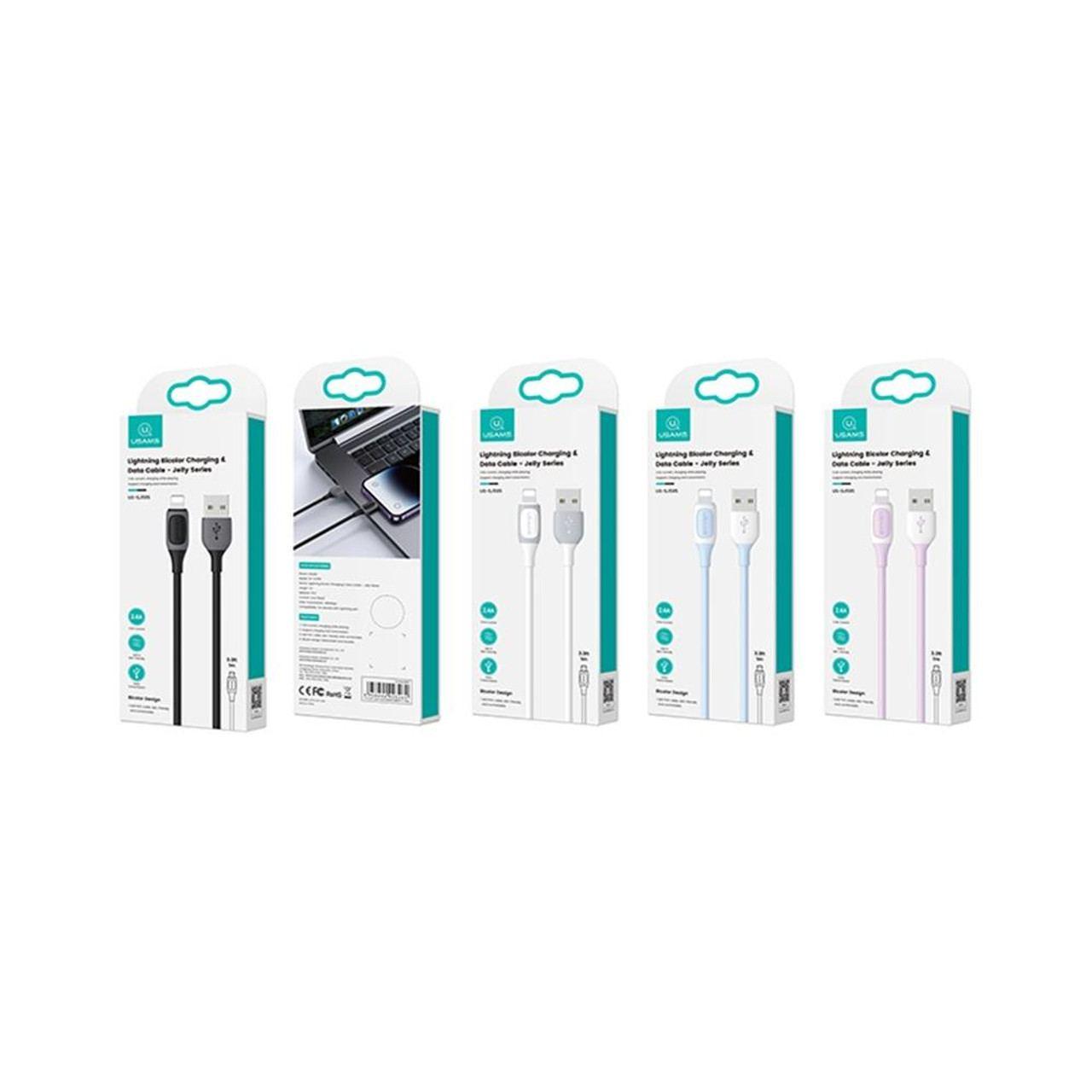 Кабель Lightning 2.4A Bicolor Charging & Data Cable--Jelly Series