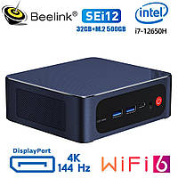 Компьютер Beelink SEi12 Intel i7-12650H (12th Gen) Windows 11 Pro / RAM 32 Gb / SSD 500 Gb / Intel UHD Graphic