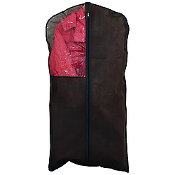 Чохол флізеліновий ORGANIZE для одягу з прозорою вставкою довжиною 120 см (сірий)