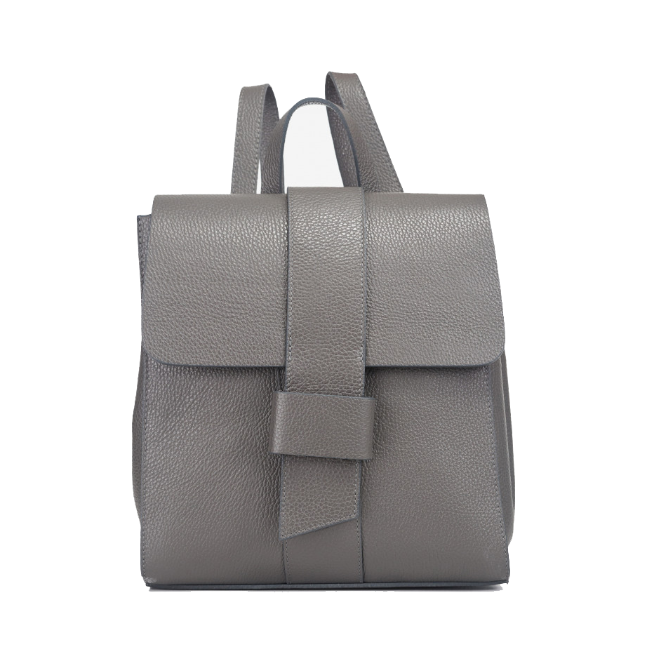 Рюкзак-сумка жіночий шкіряний міський Virginia Conti 03513 застібка антизлодій Темно-сірий