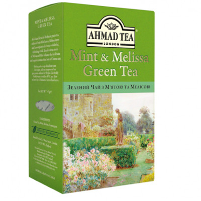 Чай Ahmad Tea зелений листовий з м'ятою і мелісою 75 г (54881012294)