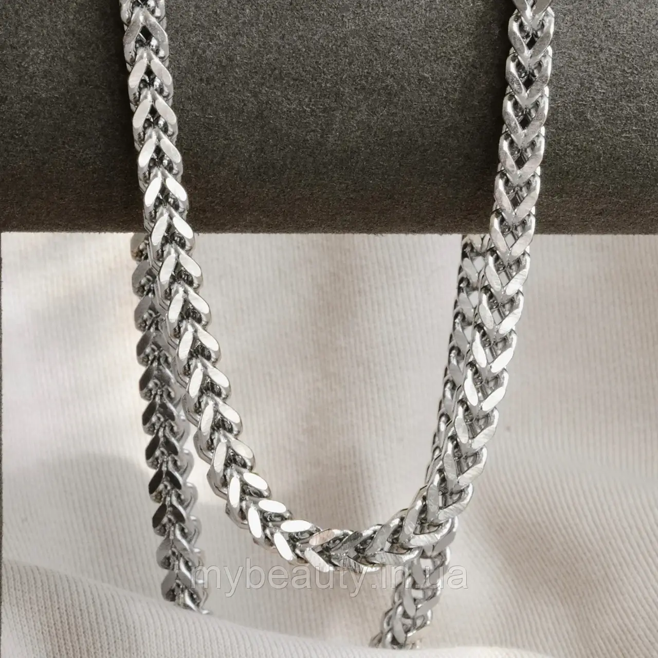 Стильний чоловічий ланцюжок із неіржавкої сталі, колір срібло