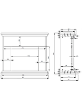 Підлоговий електрокамін обігрівач з порталом для квартири, дачі, кафе Aflamo LAGOS + LED 60, 99 см, фото 4
