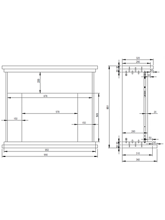 Декоративний електричний камін обігрівач з порталом, камінокомплект Aflamo LAGOS + LED 60 3D білий, 99 см, фото 3