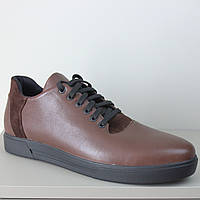 Коричневые классические кеды кроссовки кожаные обувь большой размер Rosso Avangard Lion Sleep Brown BS