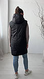 Жіноча жилетка в чорному кольорі., фото 3