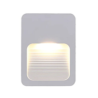 Світильник світлодіодний настінний, бра LUMINARIA STEP 2W 170Лм WHITE 4200K 120x90x12мм 220V IP65