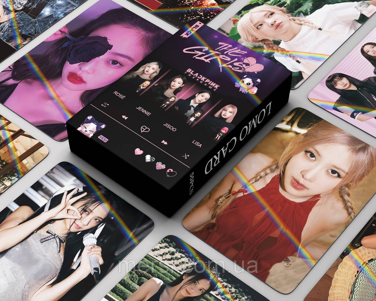 Голографічні карточки blackpink K-POP lomo кейпоп карти к поп блек пінк блэкпінк - THE GIRLS -  55 шт, фото 1