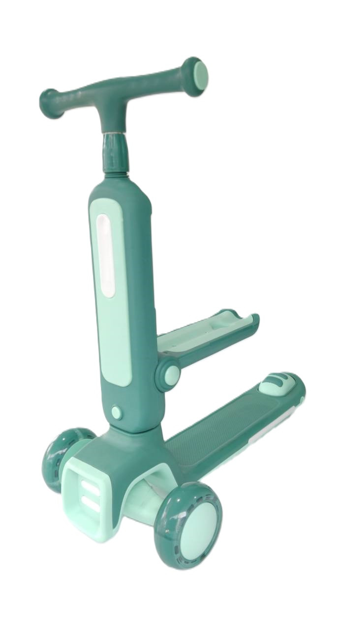 Дитячий самокат-біговел світна музична платформа Scooter 2в1