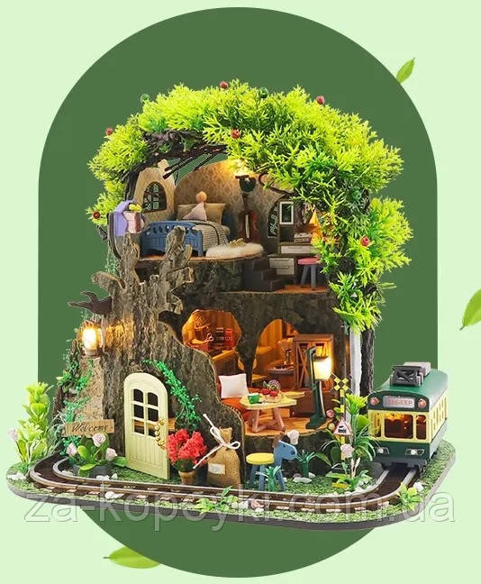 Румбокс Будиночок у лісі Forest Secrect House 3D Інтер'єрний конструктор DIY M232