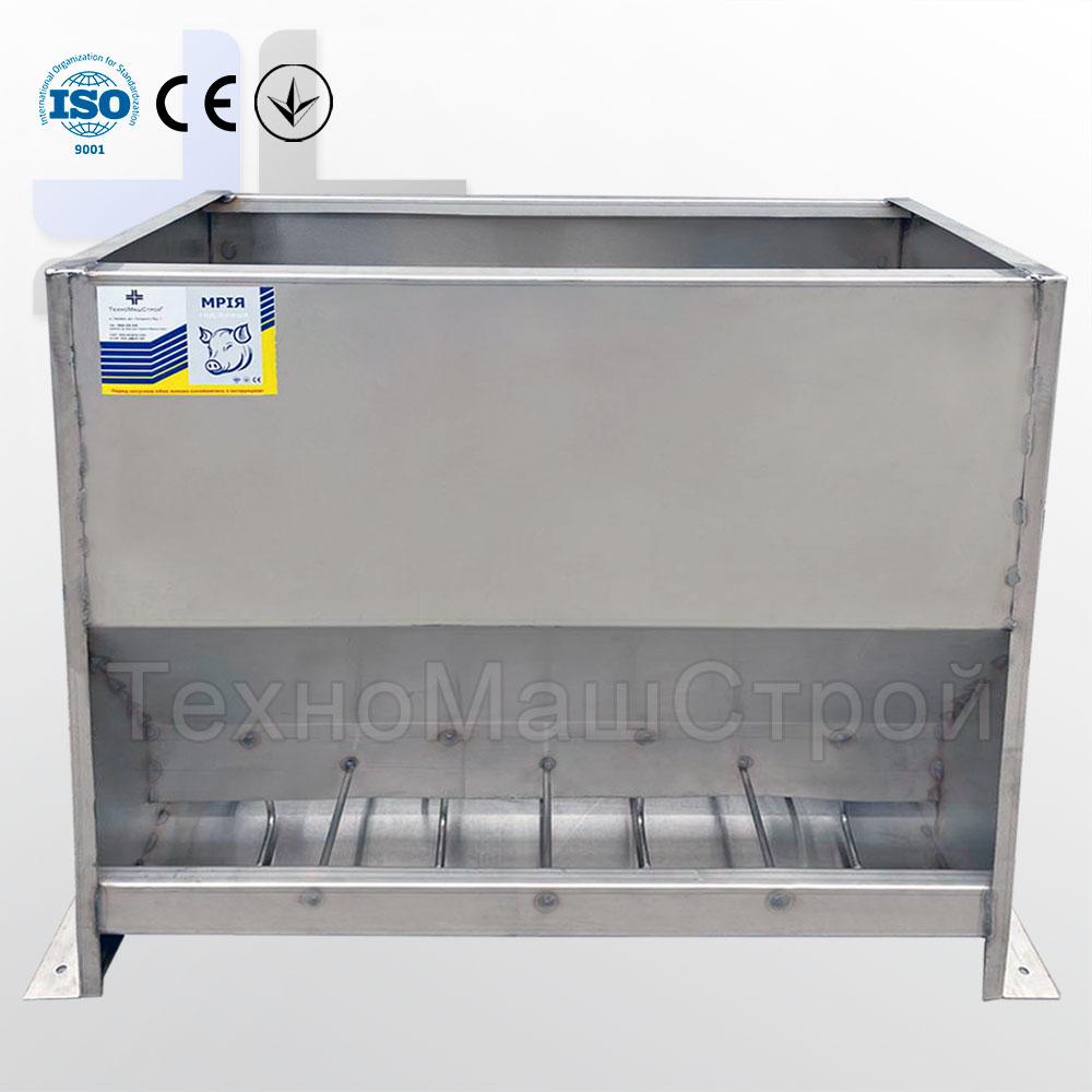 Бункерні годівниці для свиней з нержавіючої сталі "Мрія-40" для поросят вагою до 30кг, фото 1