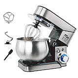 Кухонний тістоміс з 3 насадками Zepline ZP105 3500W багатофункціональний планетарний міксер для дому, фото 4