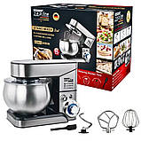 Кухонний тістоміс з 3 насадками Zepline ZP105 3500W багатофункціональний планетарний міксер для дому, фото 7
