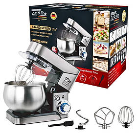 Кухонний тістоміс з 3 насадками Zepline ZP105 3500W багатофункціональний планетарний міксер для дому