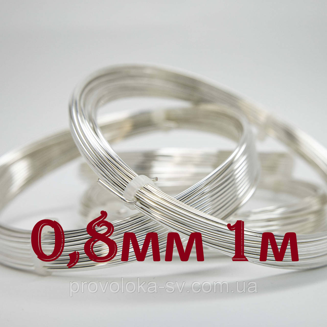 Мідь луджена 0,8 мм - 1 метр для електроніки, пайки, покрита оловом, електротехнічний дріт, екранована