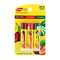 Набор бальзамов для губ в стиках Carmex SPF 15, Mix (Cherry, Strawberry, Wintergreen), 3x4.25 грамм