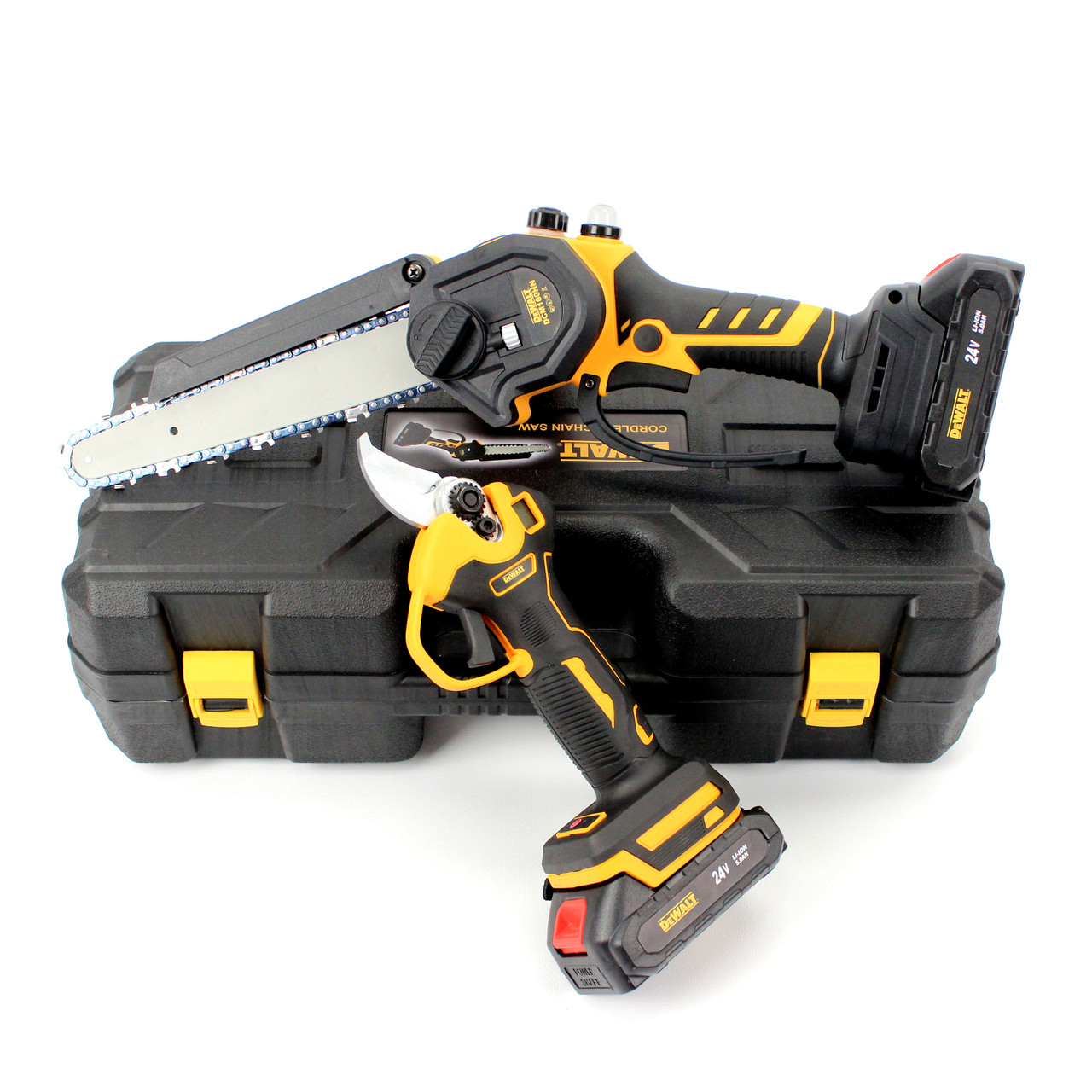 Набір 2в1 АКБ DeWalt 24V (Секатор DCMPP540P1 + пила DCM190HN) Набір 2в1 Деволт