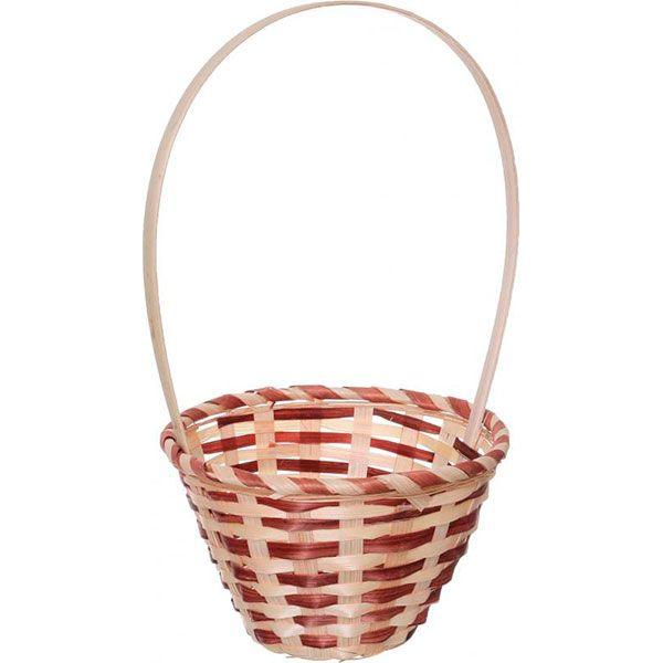 Кошик лоза декоративна плетений з високою ручкою 6x8x10 см 2376-S, фото 1