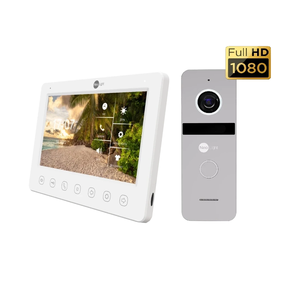 Комплект NeoLight Kappa HD Kit Silver Комплект видеодомофона Комплект видеодомофон для частного дома - фото 1 - id-p2120358744