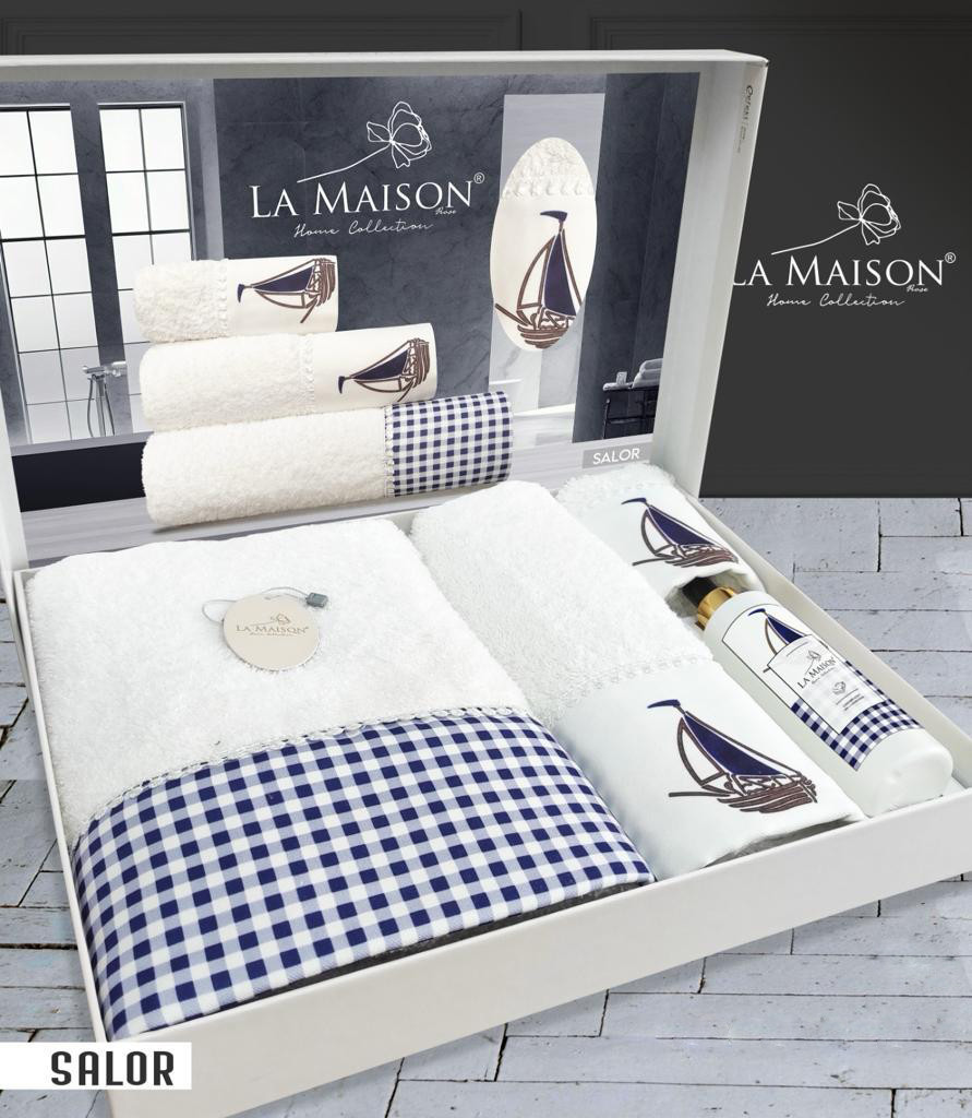 Подарунковий набір рушників La Maison, 3 шт. з ароматом Salor, фото 1