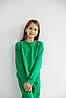 Костюм для дівчинки кофта реглан і штани палацо | Турецька двонитка колір зелений, фото 8