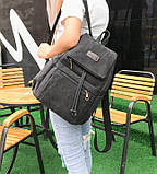 Рюкзак міський Макрос 8605 вологостійкий зносостійкий 15л колір чорний, фото 2
