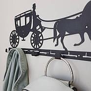 Настінний вішак для одягу Carriage (металевий), фото 4
