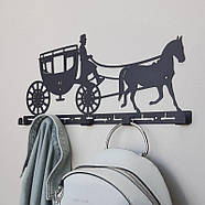 Настінний вішак для одягу Carriage (металевий), фото 6