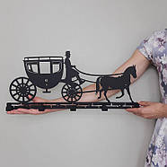Настінний вішак для одягу Carriage (металевий), фото 5