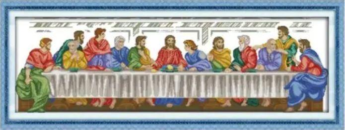 Набір для вишивання за нанесеною на канву схемою "The Last Supper 2". AIDA 14CT printed, 95*34 см