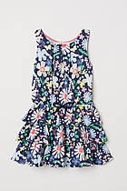 H&M Плаття з оборками з бавовни для дівчинки розмір 8-10 років зріст 134-140
