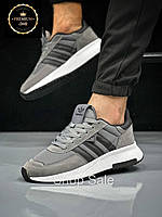 Спортивные мужские кроссовки adidas gray, замшевые кеды для мужчин адидас весенние