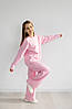 Костюм для дівчинки кофта реглан і штани палацо | Турецька двонитка колір рожевий, фото 4
