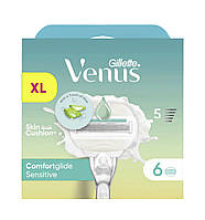 Gillette Venus Comfortglide Sensetive Aloe Vera XL (6 шт) сменные лезвия | кассеты | картриджи для бритвы