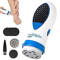 Электрическая пемза для ног Pedi Spin Pro с насадками / Электропемза для чистки пяток / Набор для педикюра