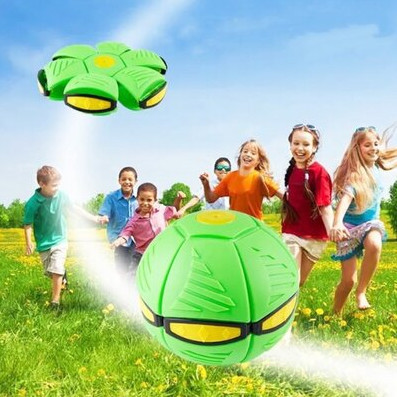 Дитячий літальний м'яч-трансформер для активних ігор Flat Ball Disc підсвіткою для фрисбі та активних ігор - фото 2 - id-p2120417794