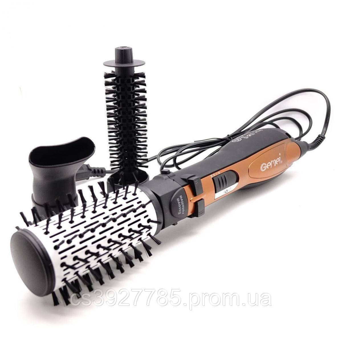 Вращающийся фен расческа с насадками Gemei GM-4828 воздушный стайлер для укладки волос - фото 5 - id-p2120417820