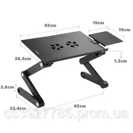 Столик трансформер для ноутбука Laptop Table T8, подставка для ноутбука - фото 4 - id-p2120417839