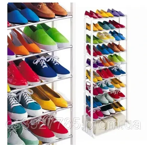 Органайзер для зберігання 30 пар взуття 10 полиць Amazing shoe rack, Полиця для взуття - фото 7 - id-p2120417841
