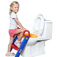 Складане дитяче сидіння на туалет із приставною драбиною та ручками Child Toilet Traine