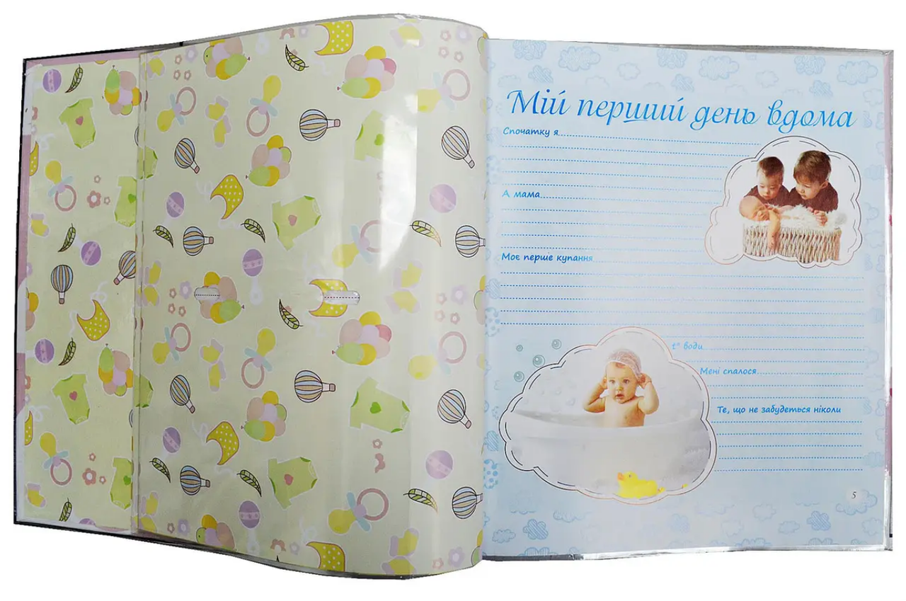Детский фотоальбом с анкетой для новорожденного, "Наша девочка" с местом для отпечатков, 60 страниц - фото 5 - id-p2120450065