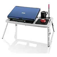 Розкладний стіл-підставка для ноутбука з кулером E-Table, Багатофункціональна підставка для ноутбука
