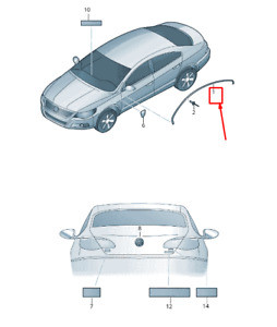 Молдинг-даху volkswagen passat cc