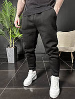 Мужские черные спортивные утепленные штаны. 12-190