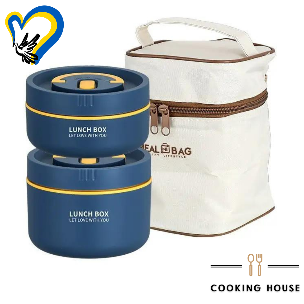 Набір термосів харчових для супу та їжі Cooking House, Набір ланч-боксів, набір термоконтейнерів.