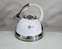 Чайник для плити 3.5 л зі свистком Higher KITCHEN ZP-021/Чорний, фото 3