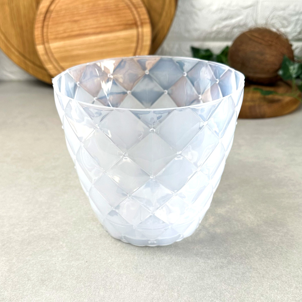 Орхідейниця з прозорими стінками та зливом води 1.6 л Elif Plastik 736-0