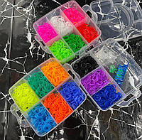 Резинки для плетения браслетов из резиночек 15 цветов Fashion loom bands