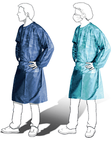 Халат медичний, нестерильний одноразовий на зав'язках (10шт в уп)